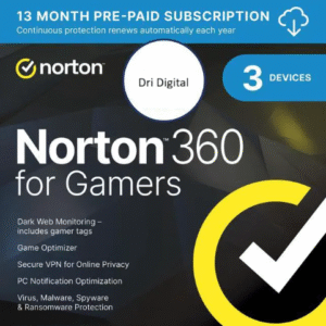 Norton 360 for Gamers for up to 3 Devices (2025 Ready), 13 Month Subscription with Auto Renewal - NEWEGG EXCLUSIVE, Download